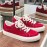 Men'S Summer Casual Sneakers - Breathable, Lightweight Canvas Shoes with Stylish Red & White Design, Lace-Up, Round Toe, Comfortable for School, Work, or Casual Attire, Casual Footwear|Stylish Casual Shoes|Faux Cover Sole