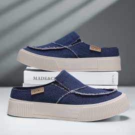 Men'S Summer Fashion Slip-On Loafers - Casual, Breathable Half-Drag Shoes with Stylish Stitching, Lightweight & Versatile for Casual Attire or Vacation, Vacation Footwear | Trendy Loafers | Textured Finish