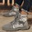 Men's Casual Skate Shoes - Retro Camouflage Print Mid-Top Sneakers with Lace-Up Closure, Breathable Fabric Upper & PVC Sole for All-Season Versatile Wear (Spring Summer Fall), Outdoor Footwear, Durable Footwear Construction