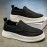 Men'S Low-Top Slip-On Canvas Sneakers - Casual Loafers with Round Toe, Faux Cover Upper & Fabric Inner, All-Season Streetwear Shoes for Men, Black & White Design, Everyday Slipons | Lowtop Style | Durable Constructio
