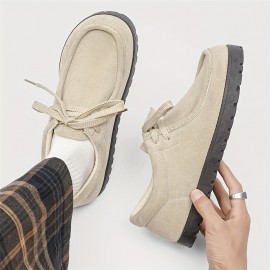 Men'S Stylish Low-Top Lace-Up Casual Sneakers - Soft Faux Cover Upper, Breathable Fabric Lining, Durable Sole - Black, Beige, Brown, Green, Everyday Comfort Shoes | Sleek Shoe Design | Comfortable Fit Shoes