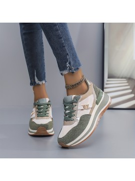 Women'S Lightweight Cushioned Running Shoes - All-Season Gym, Walking, Everyday Sneakers - Mint Green & White Colorway - PU Cushioned Sole - Non-Slip PVC Outsole - All-Terrain Traction - for Women, Students, Professionals - Casual & Formal Events