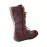 TMA EYES Women's Plush-Lined Winter Boots - Hand-Stitched Burgundy Ski Hiking Shoes with Side Zipper, Anti-Slip TPR Sole & Warm Lining for Snow, Urban Fashion & Outdoor Adventures, Snow Boots, Adventure Footwear, Scalloped Toe Design