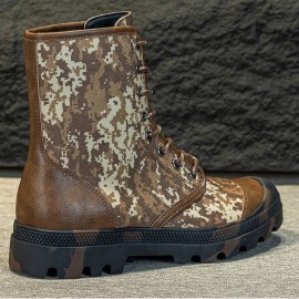 Men's High-Top Hiking Boots - Lightweight Breathable Outdoor Boots with Durable Rubber Sole, All-Season Lace-Up Ankle Support for Camping, Casual Wear, Hiking, Camping Footwear, Rugged Style, Sturdy Footwear, Active Lifestyle, Reinforced Stitching.