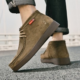 [Premium Hiking Boots] Premium Men's Hiking Boots - Genuine, Durable, Non-Slip Ankle Boots | Handmade Stitching, Classic Retro Style, Square Toe, Rubber Sole, Fabric Lining, Lace-Up Closure for All-Season Outdoor & Casual Wear, Hiking Accessories