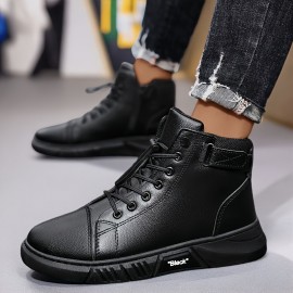 Men'S High-Top Casual Boots, Versatile Short Boots with a Trendy British Style, Suitable for Hiking And Work in All Seasons.