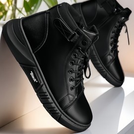 Men'S High-Top Casual Boots, Versatile Short Boots with a Trendy British Style, Suitable for Hiking And Work in All Seasons.