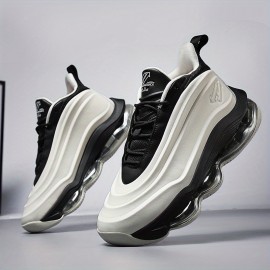 Men's Low-Top Basketball Shoes - Lightweight All-Season Sneakers with Cushioned MD/ Sole, Breathable Synthetic -like Upper & Traction Tread - Durable Court Shoes for Outdoor Training, Casual Wear (Black/Purple) - Lace-Up Design