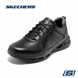 Men's Skechers Casual Business Shoes - Soft and Comfortable Gentleman Style, Model 210536-BLK, Casual Shoes for Men, Walking Shoes, Casual Attire, Minimalist Design, Sleek Footwear, Cushioned Sole, Breathable Fabric Lining, Slipresistant Soles, Daily Commuters, Office Professionals