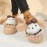 Women'S Cute Puppy Slippers - Beige/White/ Brown/Black/ - Non-Slip EVA Sole Indoor House Shoes - Soft Fabric Upper - Cozy Home Footwear for Women - Perfect Gift for Dog Lovers - Easy Slip-On Design, Cute Slippers, Indoor Footwear, Playful Design, Comfortable Fit, Casual Footwear, Durable Construction, Pet Owners
