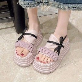 [Super High Heel Slippers] High Heel Rubber Slippers | Super High Heels (Greater than 8cm) Platform Sole PU