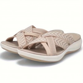 Women's Orthopedic Arch Support Walking Sandals - Comfortable EVA Arch-Stabilizing Technology, Breathable PU Sole & Cushioned Insole, All-Season Indoor/Outdoor Sandals with Width Options for, Flat Feet & Fallen Arches - Stylish White & Blue Design with Arch Support, Soft Microfiber Lining & Durable PU Outsole for All-Day Comfort, Orthopedic Slippers for Women, Shoes for Women Comfortable, Womens Slippers with Arch Support, Shoe Slippers, House Shoes for Women Summer