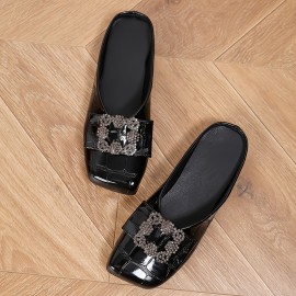 Fashionable Women's Temperament Flat Head Half Slipper Spring/Autumn/Summer Shoes