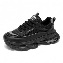 Men's Sneakers - White/Green Accents, Breathable Running Shoes with Thick Cushioned Sole, PU/Rubber Outsole for Gym, Jogging, Everyday - Low-Top Design for Secure fit & All-Day Comfort, Gym Footwear, Geometric Pattern, Supportive Insole, Lightweight Sneakers, Fitness Enthusiasts