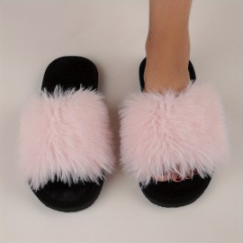 Women'S Slip-On Winter Slippers - Plush Indoor House Shoes with Non-Slip MD Sole, Soft TPU Upper - All-Season Cozy Footwear for Home, Office, Gifts - Easy-Clean Fluffy Slippers for Women, Ladies Slippers, Indoor Footwear, Stylish Slipons, Durable Traction Footwear, Home Footwear, Fashionable Slipons, Comfortable Lining, Home Comfort