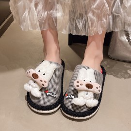 Women'S Slip-On House Slippers - Soft Indoor Lounge Shoes with Non-Slip Rubber Sole, Cushioned Footbed - Cozy Home Footwear for Living Room, Bedroom, Bathroom - Easy-Clean Fabric Upper - Available in Wide Widths (Available in Black/Red/Blue/More Colors) - Perfect Gift for Women, Ladies Slippers, Plush Slippers, Cute Slippers, Home Comfort, Simple Slipon, Durable Construction, Comfortable Slides, Ladies' Footwear, Bedroom Comfort, Stylish Slides, Breathable Material, Comfortable