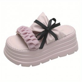 [Super High Heel Slippers] High Heel Rubber Slippers | Super High Heels (Greater than 8cm) Platform Sole PU
