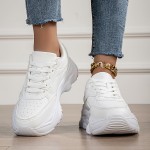 Women's All-Season Lightweight Sneakers - Non-Slip EVA Sole, Arch Support Shoes with Cushioned Insole - Gym, Walking, Everyday Shoes - Synthetic Leather/Fabric Upper - White Sneakers for Women, Sneakers for Women, Shoes for Women Comfortable, Womens Shoes Sneaker, Wide Width Shoes for Women, Sneakers for Women High Quality