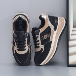 Brown/Beige/Grey/White Women's Lightweight All-Weather Stability Arch Sneaker - Synthetic Fierce Brown/Tan/Grey/Grey-White Traction Tread - Neutral Cushioned PVC Sole - All-Terrain Tread - Lace-Up & Slip-Resistant Outdoor/Running Shoes - All-Season Wear - Synthetic Upper & Arch - Suitable for Hiking, Jogging, Gym - Stability & Comfort Shoes