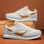 Unisex Classic Retro Low-Top Sneakers - Breathable Fabric Upper, EVA/Rubber Sole, Non-Slip Cushioned Outsole, Lightweight EVA/Rubber Outsole - Fitness, Jogging, Casual Shoes, Lace-Up Design, Comfort Fit, Versatile Footwear, All-Season Casual Wear, Minimalist Style, Durable & Slip-Resistant, Men'S Tennis Shoes, Men'S Sneakers, Couple Black Air-cushioned Tennis Sneakers, Men'S Retro Tennis Shoes, Sneakers For Men, Branded Men'S Sneakers, Earth-toned Tennis Shoes For Men, Men'S Shoes