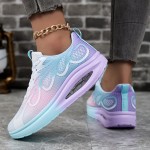 [Cute Lightweight Running Shoes] Lightweight Breathable Women's Running Shoes | Comfortable Low-Top Sneakers with Soft EVA Soles, Stylish Non-Slip Design, Perfect for Casual Wear, Available in Gradient Styles in Pink to White And Purple to Blue